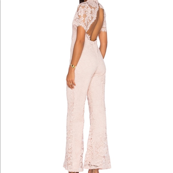 pink lace jumpsuit